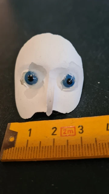 Yeux bleus de poupée anciens en verre (N6.1) - Antique Glass Doll Eyes -
