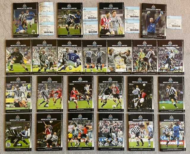 NEWCASTLE UNITED FC NUFC 2003/04 Premier League Season Home Programmes