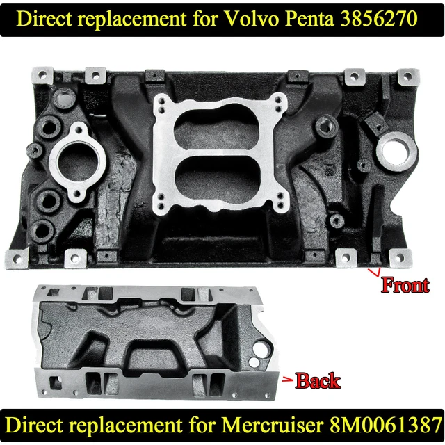 CAST IRON INTAKE Manifold. 4BBL Vortec 8 Bolt For Mercruiser 5.0L 5.7L