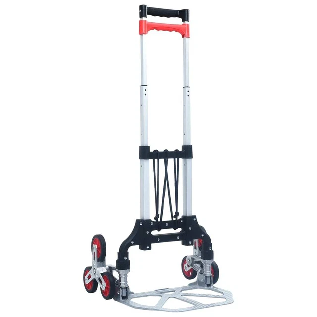 Carrello Trolley Pieghevole Per La Spesa 6 Ruote Per Scale In Acciaio Sofia Nero 87582557