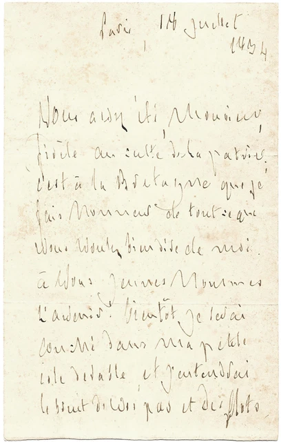 François René de Chateaubriand - Rare lettre autographe