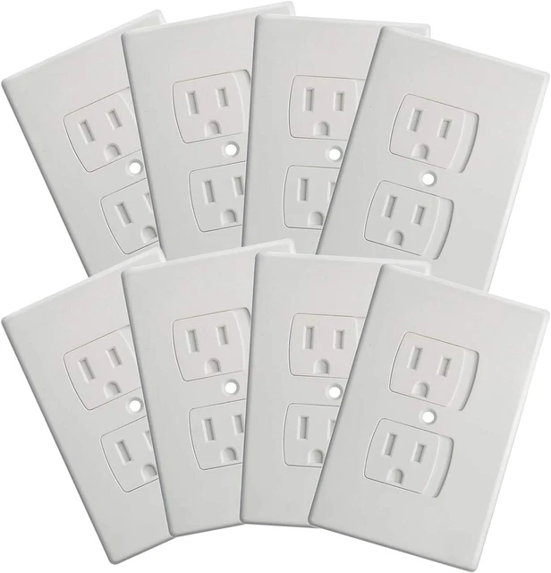 8 Pack Upgraded Self Closing Electrical Outlet Covers | Baby Proofing Safety Uni