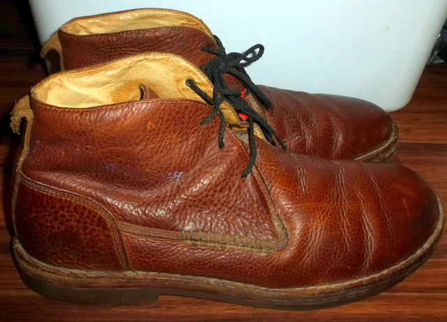 MENS HS TRASK Calderwood Brown Pebbled Leather Chukka Style  display picture 1