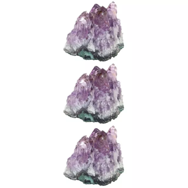 Set of 3 Feng Shui Adornment Natural Crystal Stone Multifunction