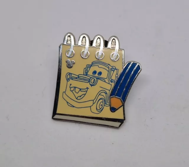 Pin Badge - Disney Pixar Cars Notepad, Hidden Mickey Official Pin Trading