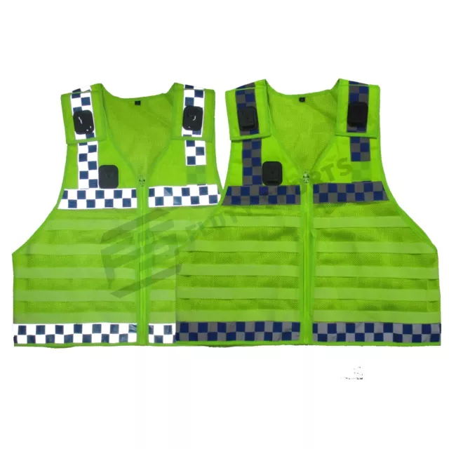 Security Reflective Vest Protective High Vis Police MOLLE vest