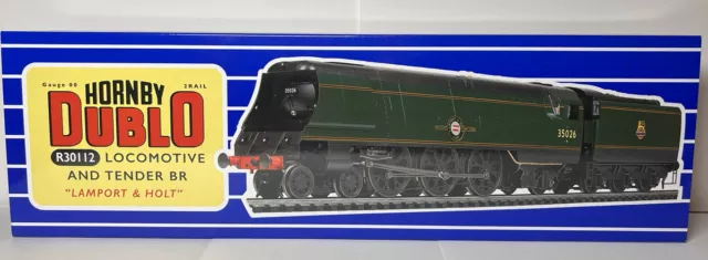 Hornby R30112 Dublo BR Merchant Navy Class 4-6-2 No. 35026 Lamport & Holt Line