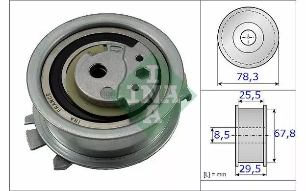 INA Galet tendeur pour AUDI A1 A3 SEAT ALTEA EXEO 531 0825 10 - Mister Auto