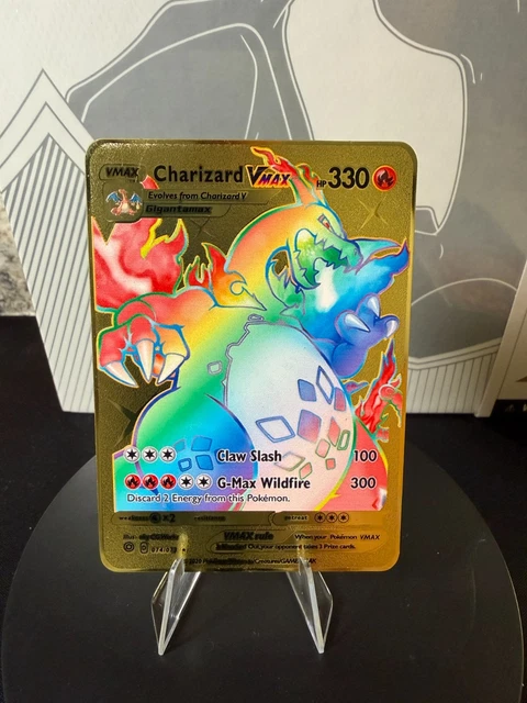 pokemon cards vmax charizard rainbow Secret Rare 074/073 Max Wildfire 300 Discard 2 Energy from this Pokemon. Pokemon Shiny Charizard Rainbow Vmax