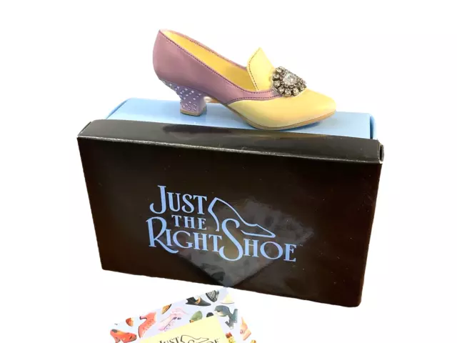 Just the Right Shoe ‘Jeweled Heel Pump’ #25011 Raine Lavender Cream 1998 w/box