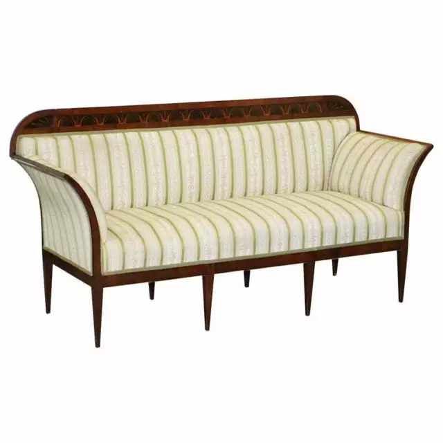 Rare 19Th Century Rosewood & Satinwood Sofa Howard & Sons Floral Upholstery