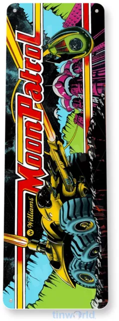 Moon Patrol Arcade Sign, Classic Arcade Game Marquee, Game Room Tin Sign A504 3