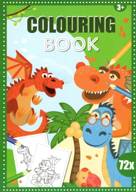 Colouring Book - Malbuch für Kinder - Dinosaurier, Drachen und viele andere #641