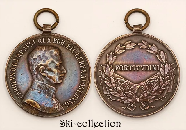 Médaille pour la Bravoure, Charles I° d'Autriche-Hongrie (1916-1918). 1°GM/ WW1°