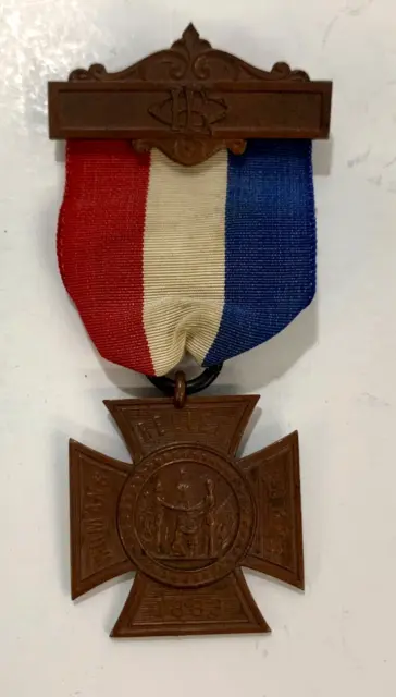 WOMANS RELIEF CORPS medal w/ribbon pin, 1886