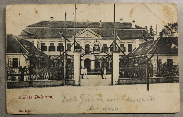 SELTENE AK POSTKARTE AUSTRIA Tschechien 1907 SCHLOSS DUKOWAN DUKOVANY