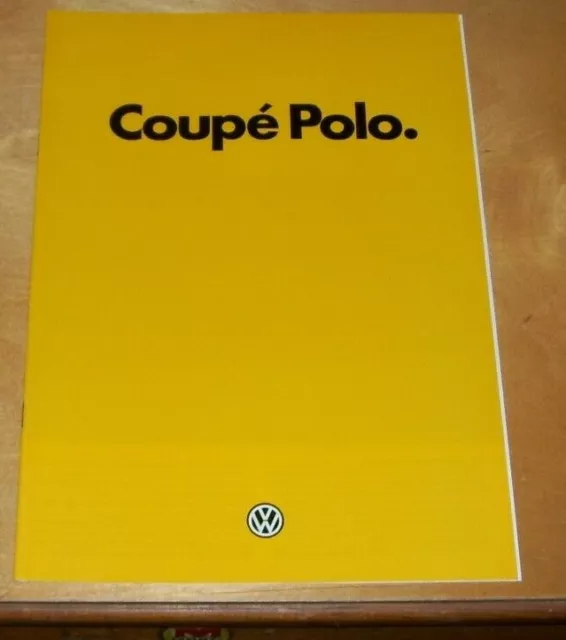 VOLKSWAGEN COUPE POLO SALES BROCHURE January 1984 In French Polo & Polo GT