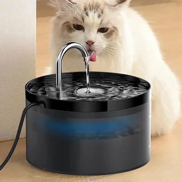 Fontaine à Eau Automatique en Acier Inoxydable - Silencieuse avec Filtre pour An