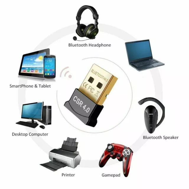 LOT Mini USB Bluetooth Adapter Donlge CSR Receiver Windows 10/8/7/XP 5.0 4.0 2.0