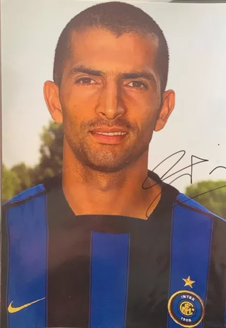 Autographe, photo dédicacée. LAMOUCHI Sabri. Inter Milan 2003/2004.