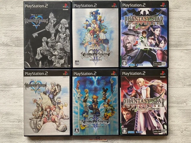 SONY PS2 Kingdom Hearts Ⅰ＆ Ⅱ & Final Mix & Phantasy Star set from japan