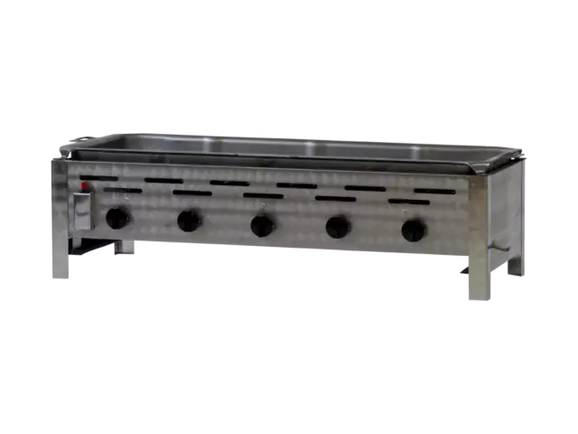 Edelstahl Gastrobräter Gasgrill für Propangas mit Pfanne Made in Germany