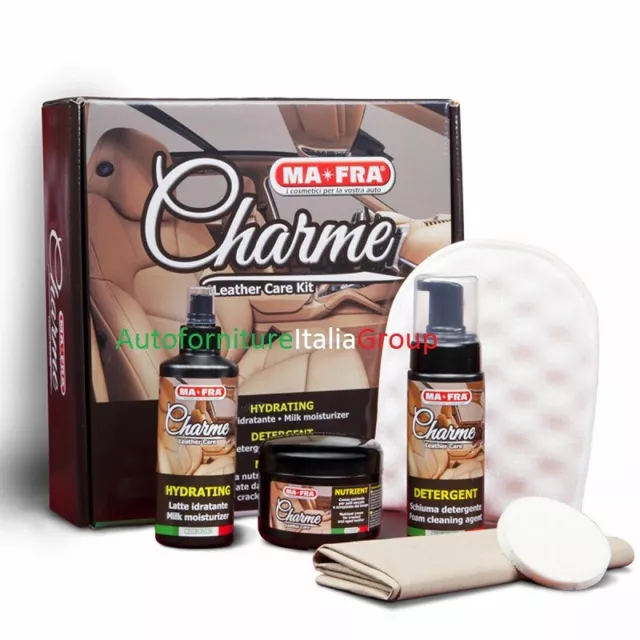 MA-FRA CHARME LEATHER CAR KIT lavaggio tappezzeria e rivestimenti in pelle