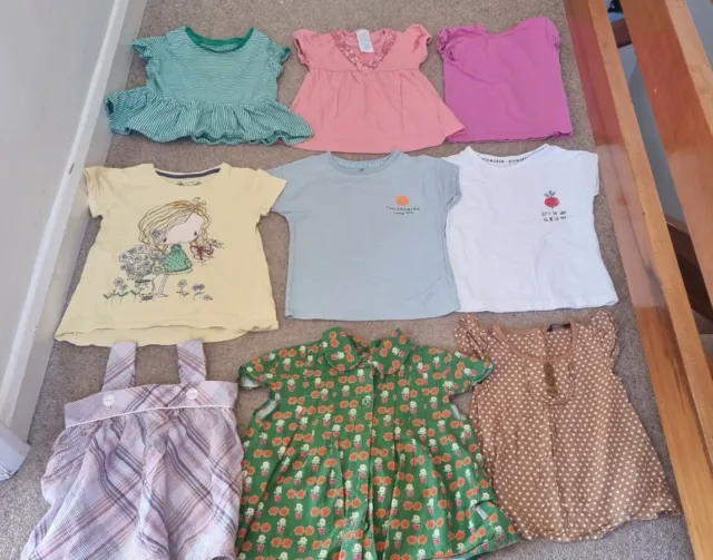 Pacchetto vestiti per bambine età 2-3 anni 9 top e t-shirt primavera estate