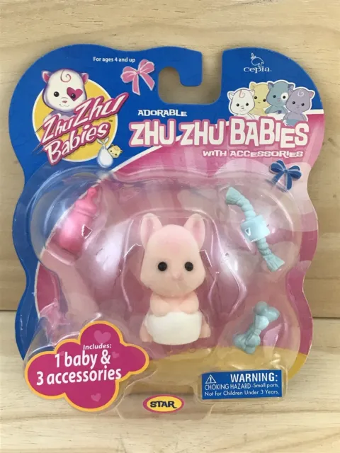 Zhu Zhu Pets Babies Baby Star with Accessories 2010 Cepia New Sealed