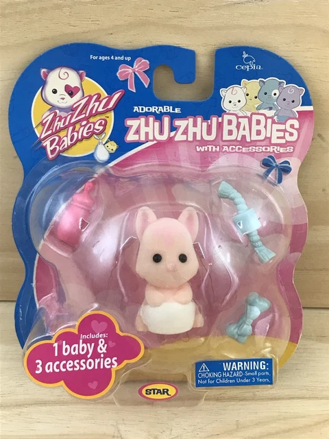 Zhu Zhu Pets Babies Baby Star with Accessories 2010 Cepia New Sealed Zhu Zhu Pets Babies Baby Star with Accessories 2010 Cepia New Sealed