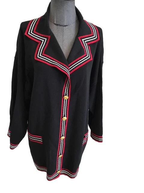 Veste noire neuve Talia Benson taille L 100% lin (sm3