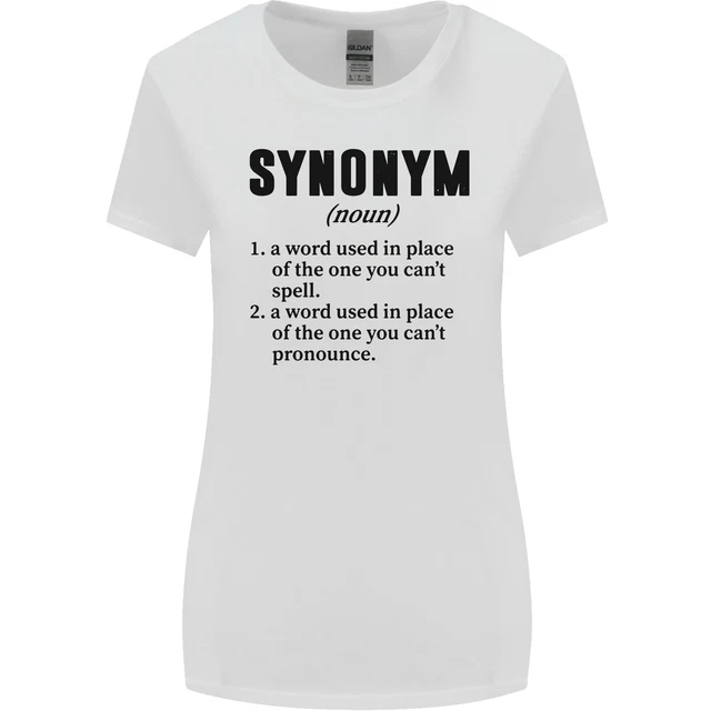 Synonym Divertente Definizione Slogan Donna più Ampia Taglio Maglietta