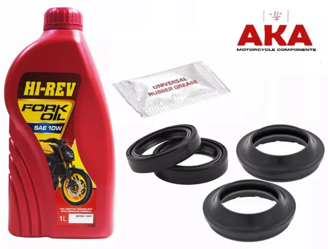 Fork Oil Seals & Dust Seals + 1 Litre Oil for YAMAHA YZFR125 YZFR 125 2008-2013