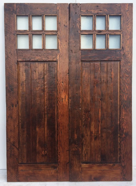 Rustic reclaimed lumber double barn Doug Fir wood doors  we can make any size