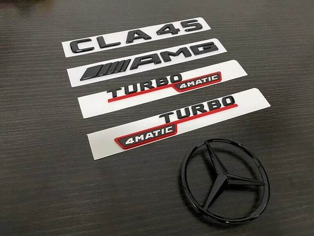 thumbnail image 2 of Black Rear Trunk Emblem Badge Set For Mercedes-Benz GLS63 AMG V8 Biturbo 4MATIC+ 2 of 4