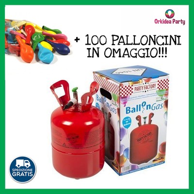 Bombola gas elio per 50 palloncini 50 palloncini buon compleanno OMAGGIO 