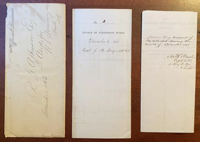 Civil War Official Documents w/orig. envelope BEAUTIFUL CONDITION