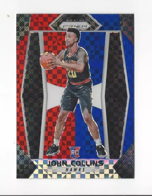 2017-18 Prizm Prizms Red White and Blue #109 John Collins RC Rookie Hawks Jazz