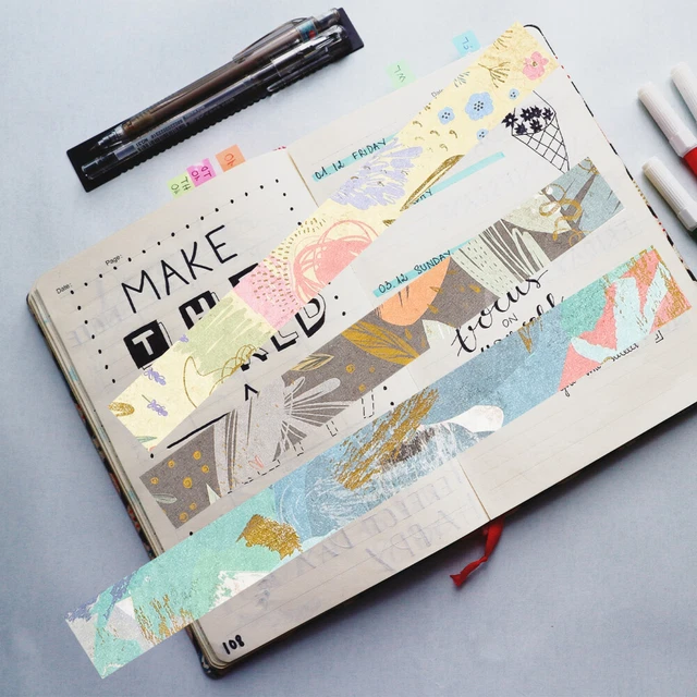 10 rouleaux de comptes à main bandes de washi bricolage bûches de scrapbooking 8