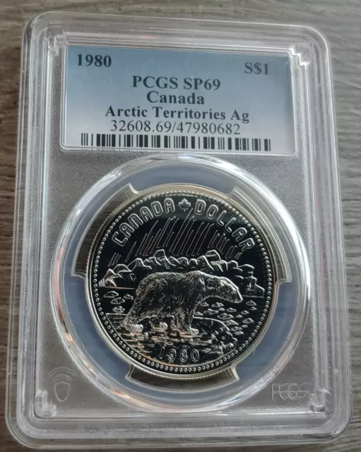1980 $$1 Pcgs Sp69 Satin Silver Proof ( Pop 29/1 ) "Silver Dollar" Only 1 Finer!