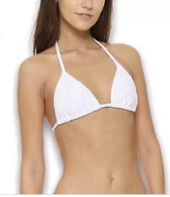 EBERJEY Bikini Top Womens Small S White String NEW Crystal Vally Gisele REVOLVE