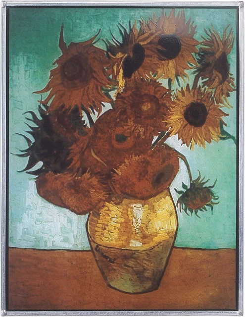 Stained Glass Panel - Van Gogh Sunflowers Stained Glass Window Hangings - Art Gl