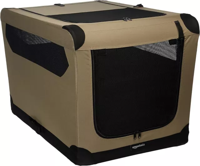 US Folding Soft Crate for Cat Dog Rabbit Soft-sided Dog Crate 35.8"x 24"x 24"H