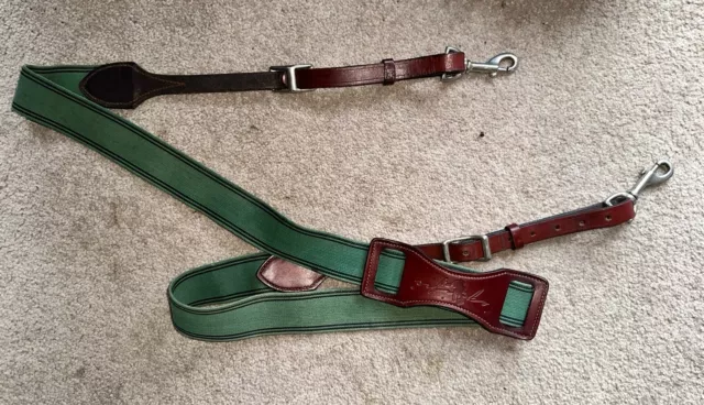 Equipe Brown Green Elastic Breastplate, Full/ X Full