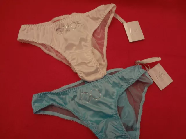 Victorias Secret Bridal Set 2 PAIR Panty  Bling XS  CHEEKINI Set NWT - BR16