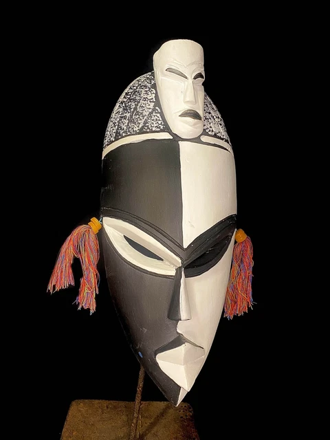 African mask /The faces masks of these African Songyé masks (or kifwebe -6096