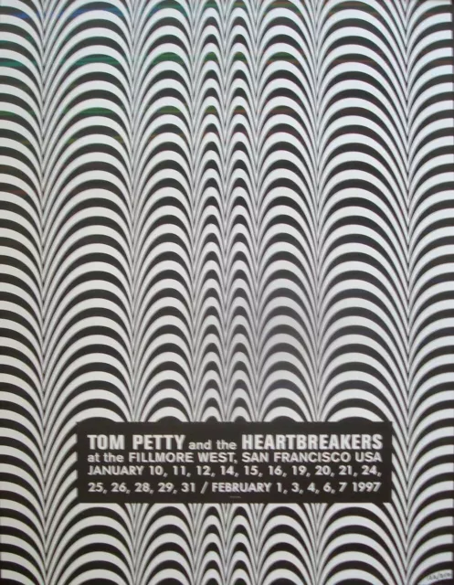 TOM PETTY 1997 FILLMORE Concert poster FOIL R2022 18x24