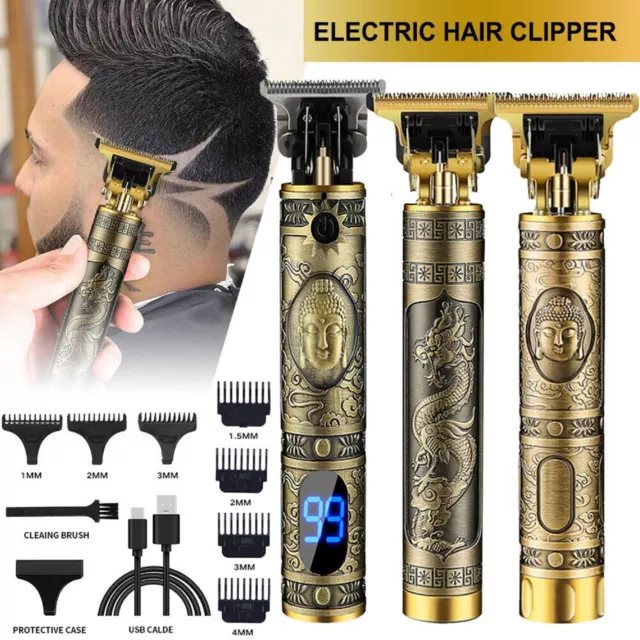 Men Portable Electric Hair Trimmer Hair Clippers Cordless Cutting Beard Shaver