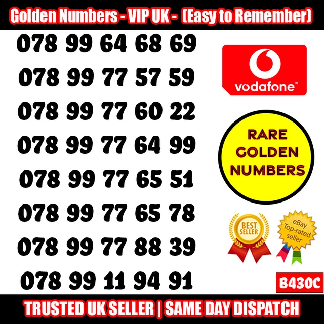 Golden Numbers VIP UK SIM - LOTTO numeri facili da ricordare e memorizzare - B430C 2