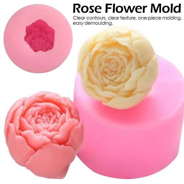 de fleur de rose Bougie Moule Moule de fabrication de savon Moule à gâteau